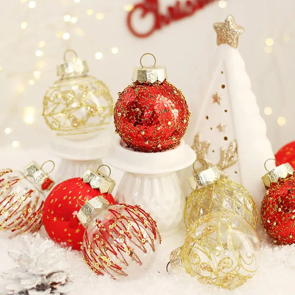 25pcs/set Christmas Bauble Balls Pendant Xmas Tree Hanging Ornament Star Topper Noel Navidad Decoration For Home New Year Gift