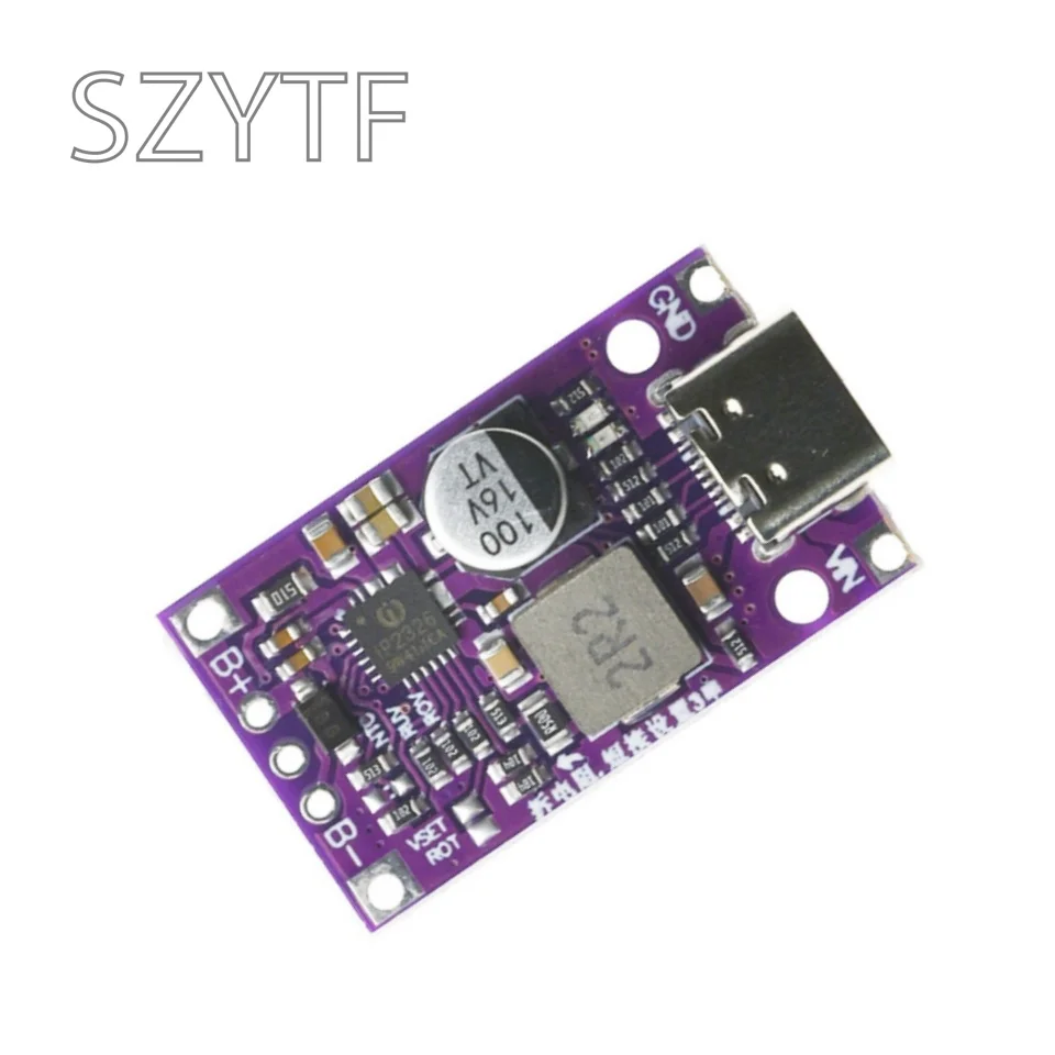 وحدة تعزيز شحن بطارية ليثيوم من النوع C USB 2-3S BMS 15 وات 3.7 فولت مع دعم متوازن QC شحن سريع مع مؤشر #1