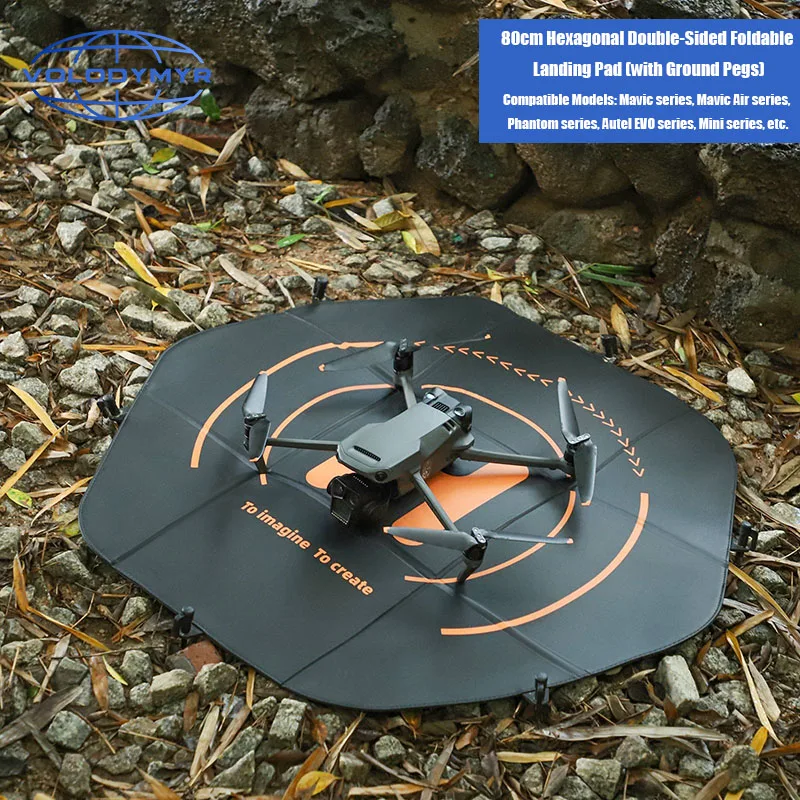 

VOLODYMYR 80cm Foldable Landing Pad Double-sided Leather Aircraft Parking Mats for Fimi X8 SE Mavic Mini Air Matrice Autel EVO