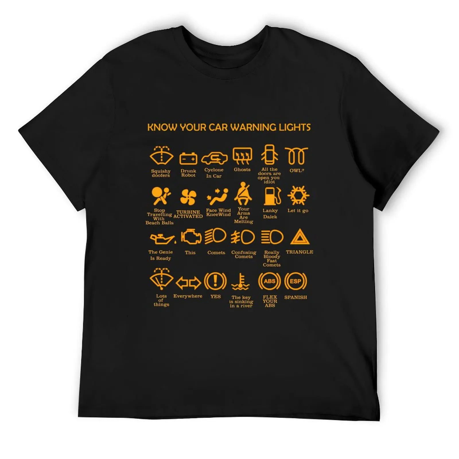 Car warning lights, very funny, original, driver gift T-Shirt man t shirt anime clothes workout shirts for men