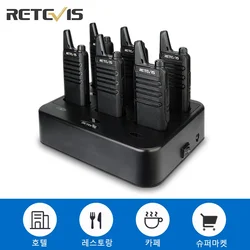 Retevis RT622 Walkie Talkie 6 szt. Restauracja Profesjonalne radia PMR Mini Walkie Talkie Zestaw Komunikacja Radio Domofon Dwukierunkowy