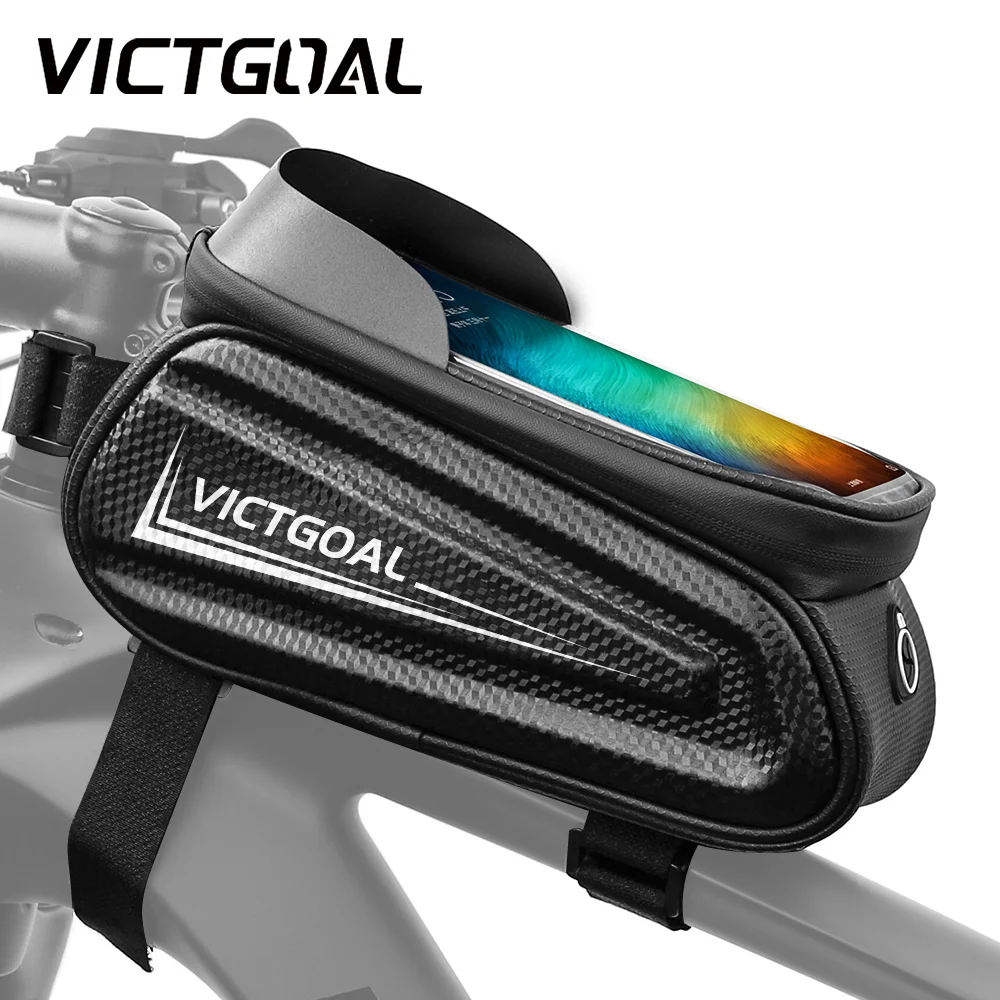 

VICTGOAL Bicycle Bag Bike Phone Front Frame Bag with Touch Screen Waterproof Bike Mount Top Tube Bag Fit 7.0''Bike Accessories