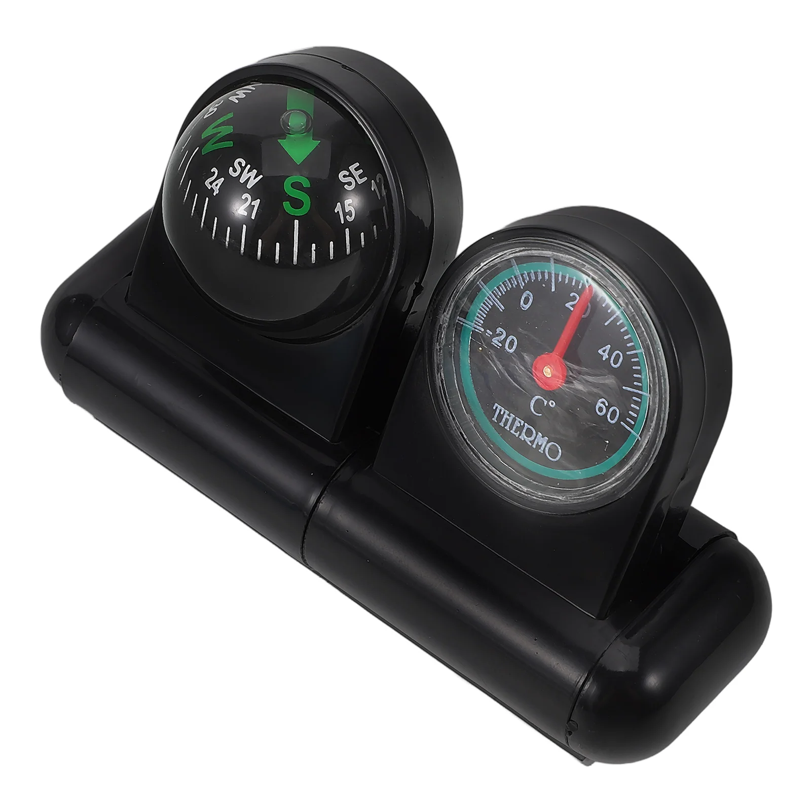 

Car Compass and Thermometer Multifunctional Device Easy Installation Rotatable Mount Reliable Dashboard Accessory