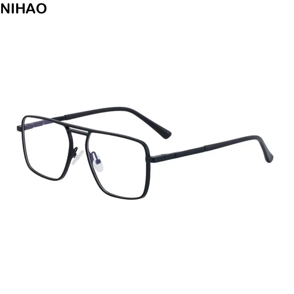 

UV Protection Big Frame Square Sunglasses UV400 Punk Double Beam Sun Glasses Lightweight Alloy Men Eyewear Outdoor