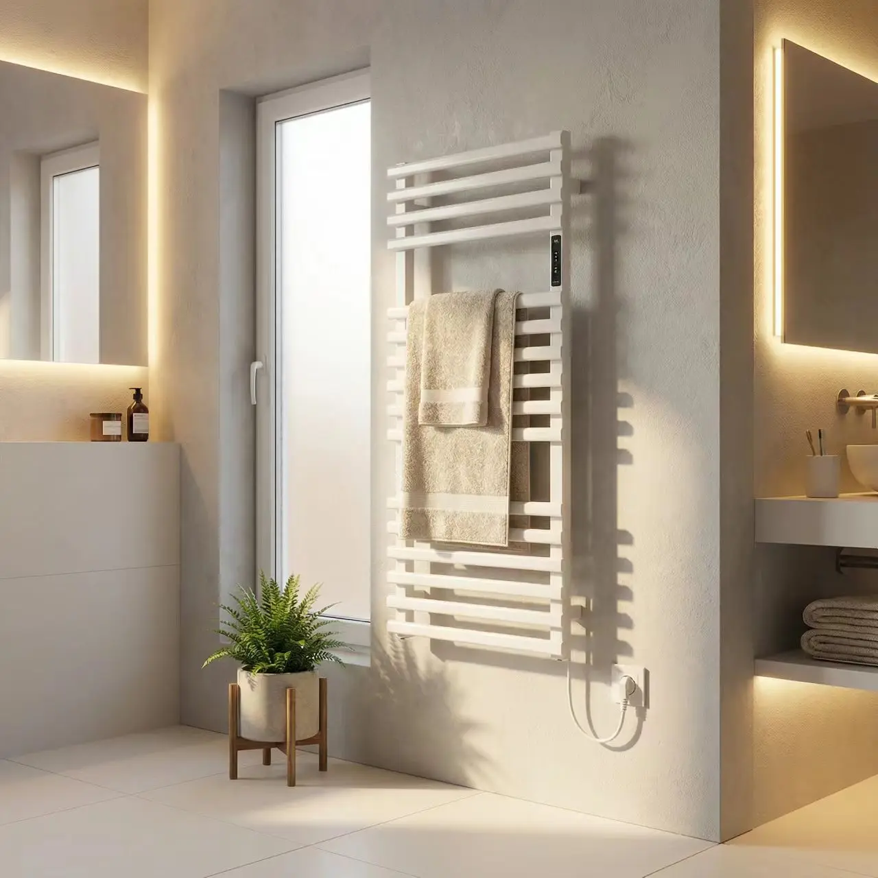 Heated Towel Rack, 6 Bars Smart Electric Towel Warmer for Bathroom, Home Use, Drying Towels and Bathrobes