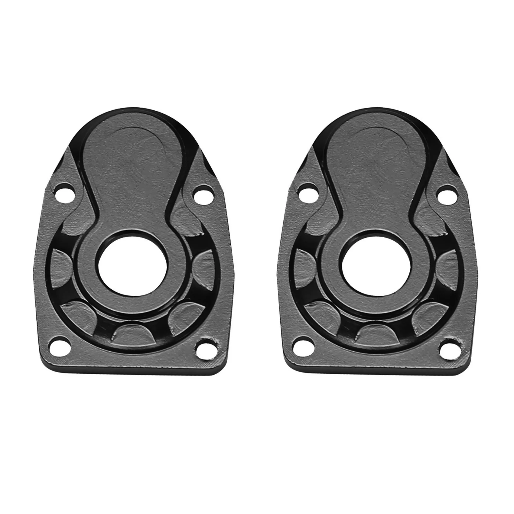 2 Pcs CNC Metal Rear Steering Cup Aluminum Alloy Rock Crawler Toys Parts for 1/10 RC Car Axial Capra SCX10III Black