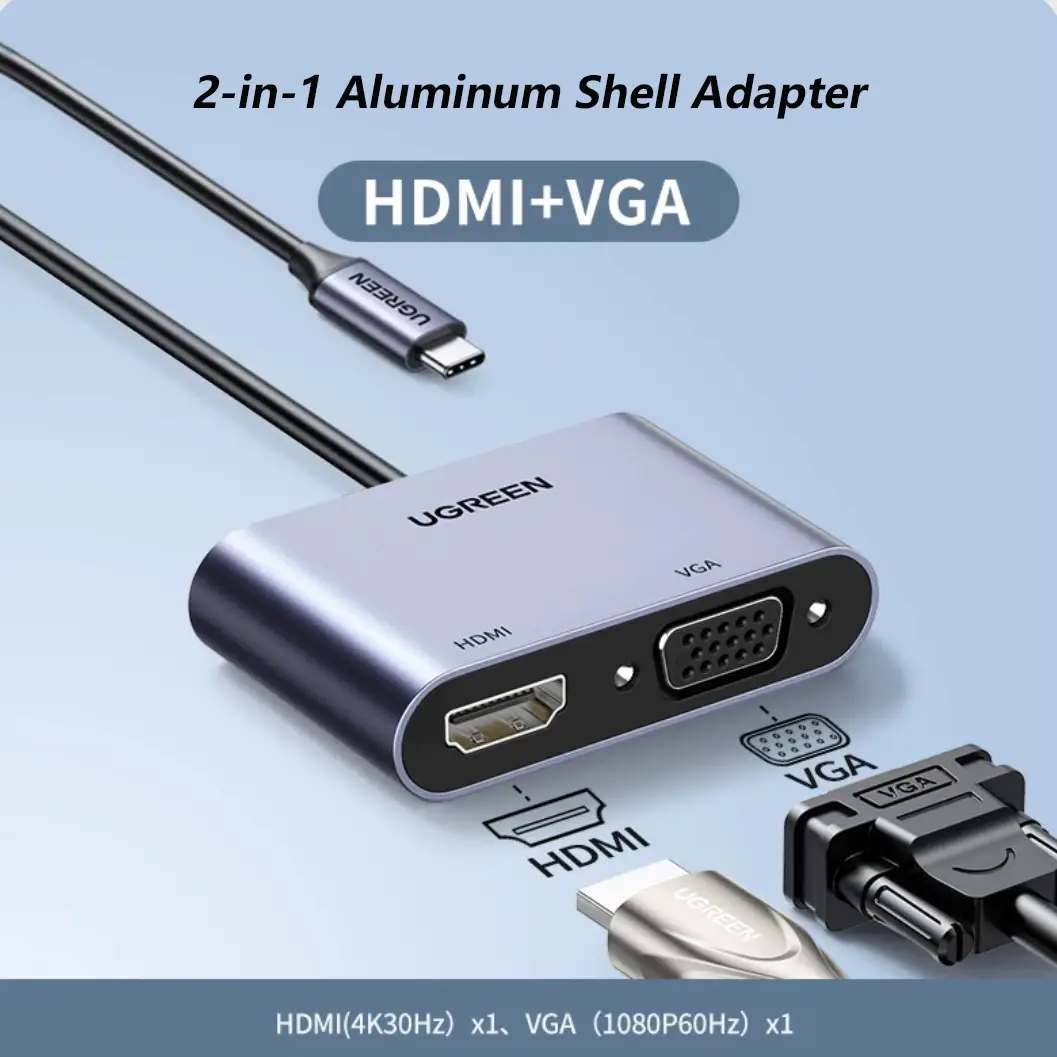 USB C hub with devices connected
