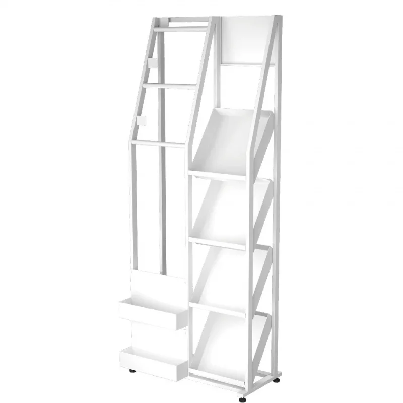 

custom.Minimalist Style Light Duty Metallic Cold-Rolled Steel Supermarket Rack Epoxy Powder Coating Freestanding Narrow-Profile