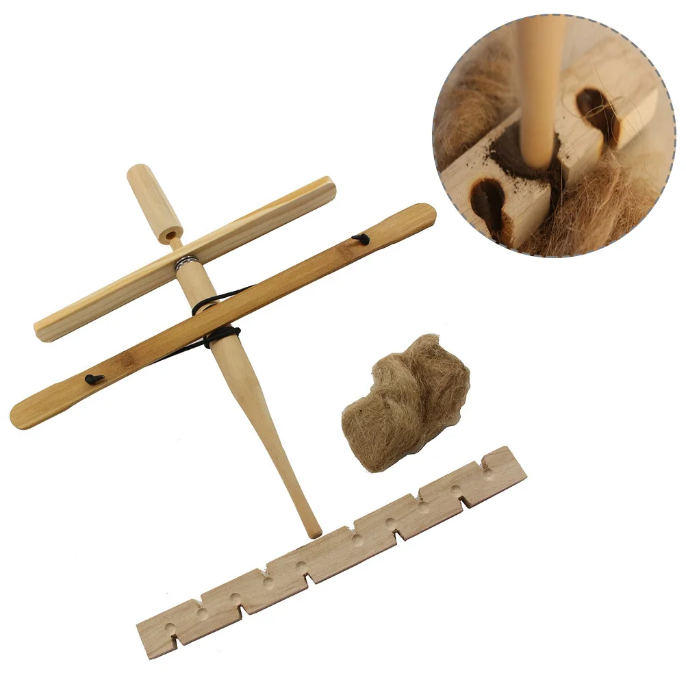 

1 set Durable Drill Wooden Natural Friction Make Tool For Outdoor Camping Survival Lightweight Portable Starter
