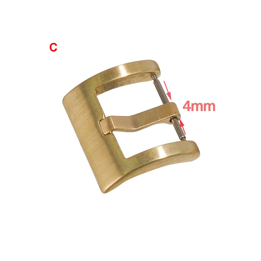 1pc Bronze Buckle 20mm 22mm Metal Brass Pin Buckle Leather Strap / Rubber Band Watch Accessories