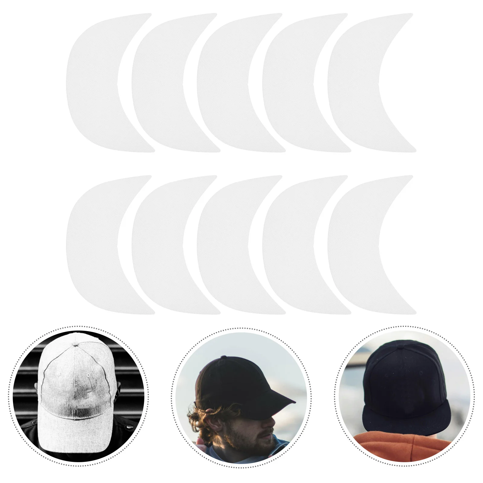 10 Pcs Baseball Hat Stretchers Eyebrow Accessories Hat Brims Baseball White Plastic Caps Inserts