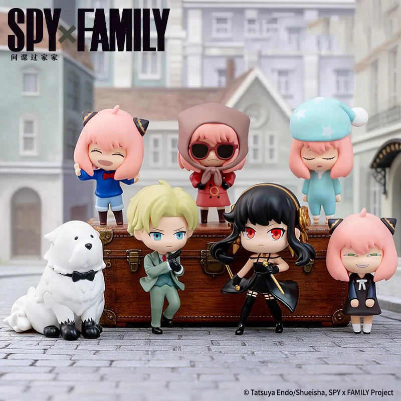 

SPYxFAMILY Q-Version Pendant Blind Box Cartoon Anya Forger Bond Loid Yor Action Figure Bag Decoration Trendy Toy Collection Gift