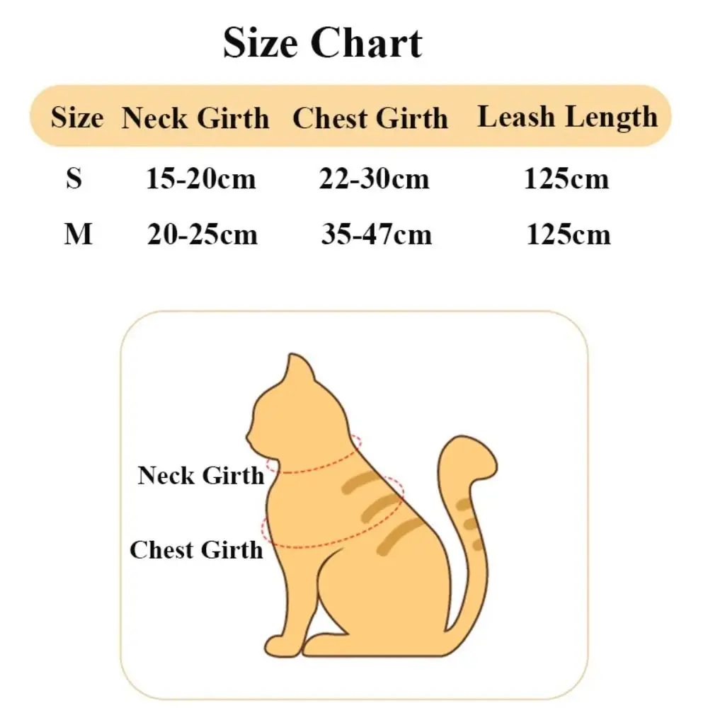Pet Supplies Adjustable Cat Harness and Leash Set Gradient Lightweight Pet Harness Escape Proof Soft Kitten Strap Collar Kitten