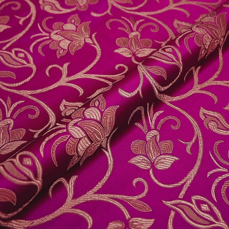 250*75cm Brokatowa tkanina kwiatowa Materiał do odzieży DIY Ręcznie robiona tkanina do szycia