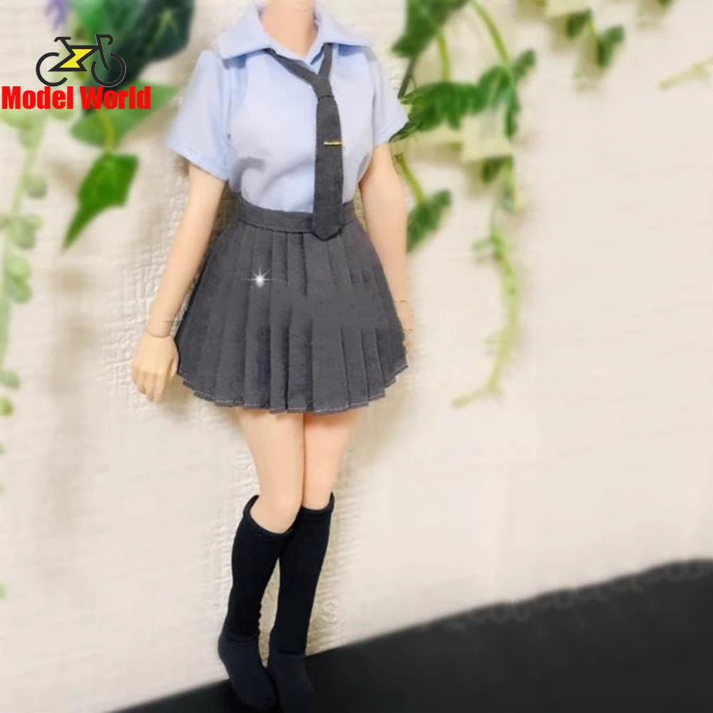 

In Stock 1/6 Female Soldier Purity Light Green JK Student Uniform Small Fresh Sailor Suit For 12" Action Figure Body Model