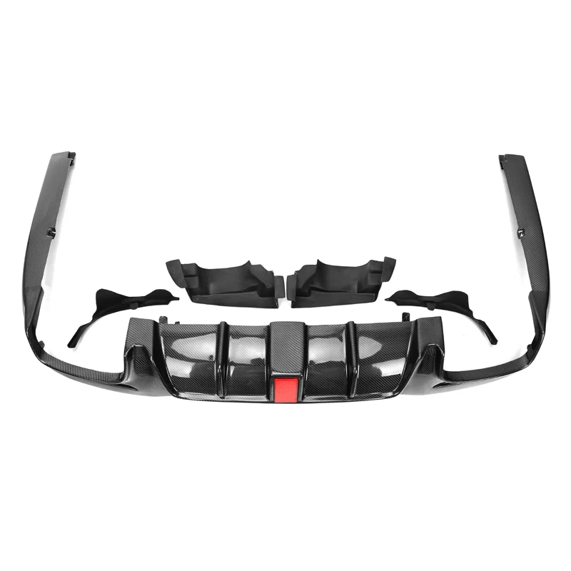 STLFC ألياف الكربون الجسم أطقم لمرسيدس بنز S الفئة W222 S63 LCI 2017- 2020 الجبهة الشفاه الناشر المفسد غطاء الضباب الحاجز #4