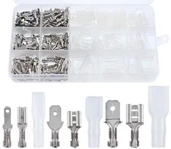 270/150pcs 2.8/4.8/6.3mm Crimp Terminals Insulated Seal Electrical Wire Connectors Crimp Terminal Connector Assortment Kit