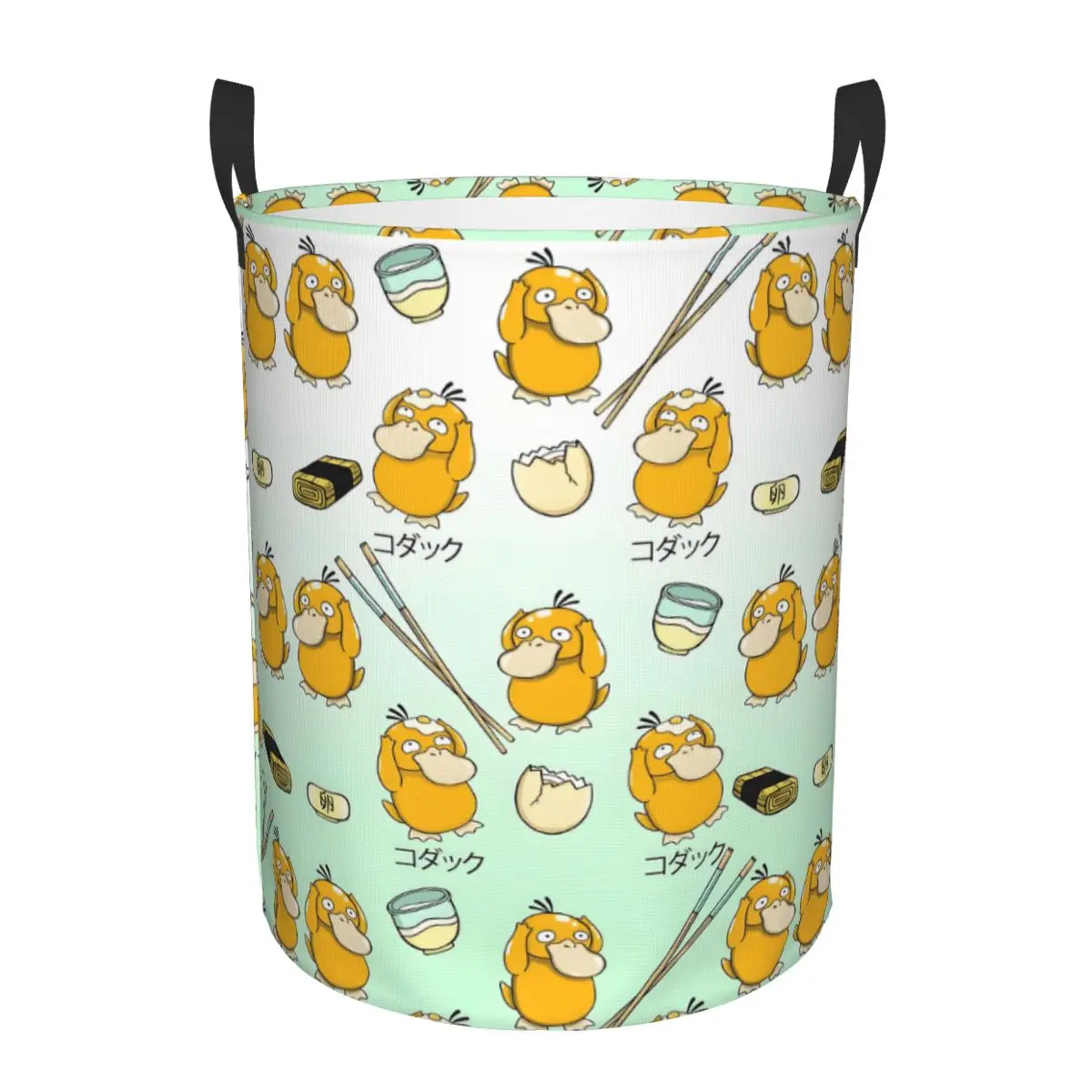 

Складная корзина для белья Custom P-Psyducks: вместительный контейнер для хранения одежды с анимационным дизайном