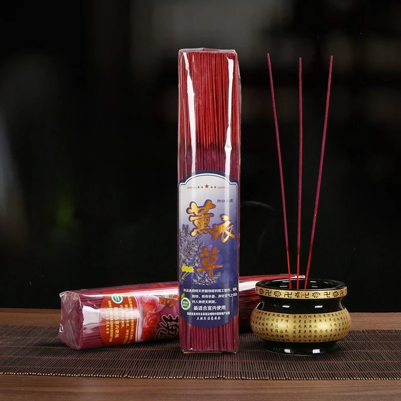 Y Natural Indoor Bamboo Sticks Incense Lavender Rose Jasmine Buddha Incense for Temple Household Toilet Air Freshing Fragrance