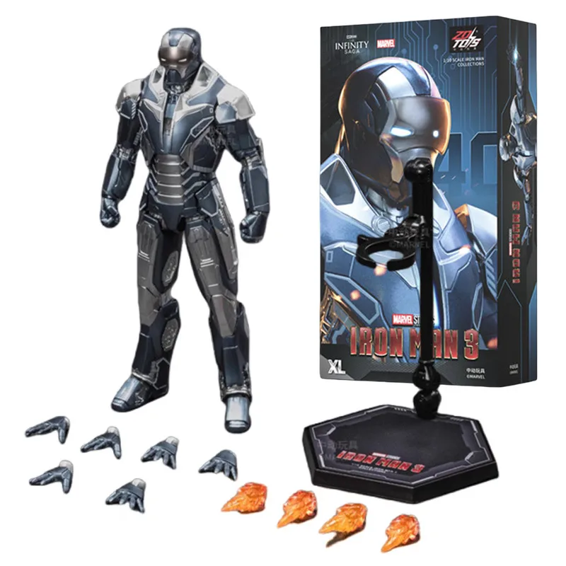 

ZD Marvel Toys 1:10 Iron Man Mark40 MK40 Shotgun Action Figure Movie Iron Man 3 Tony Stark Armor Model Collect