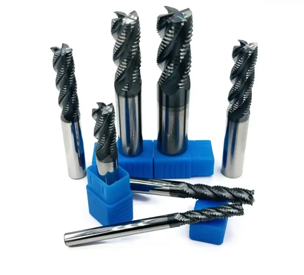 

HRC45 D4 6 8 10 12 мм покрытие из сплава твердосплавные черновая концевая фреза fCNC фрезы фреза