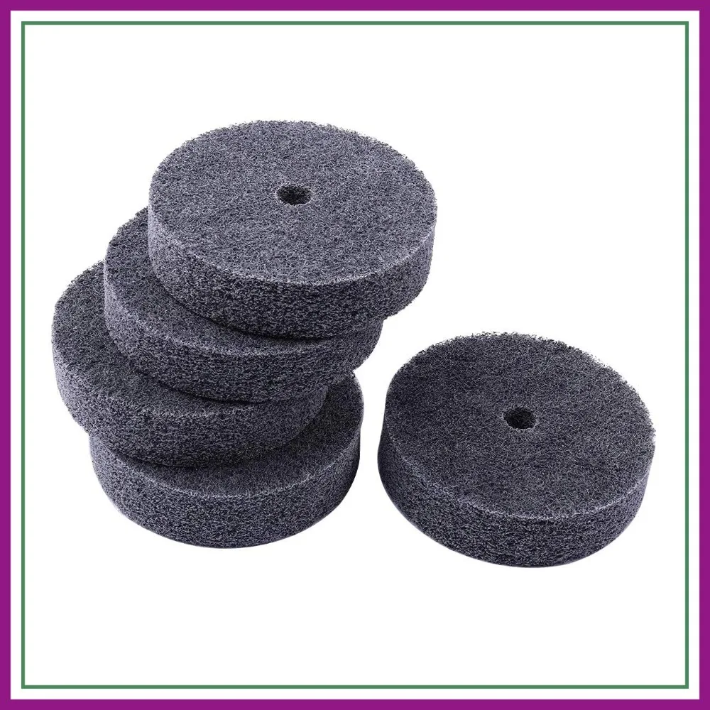

5 Pcs 3'' Fiber Buffing Wheel - 3/8'' Arbor Hole for Bench Buffer/Grinder