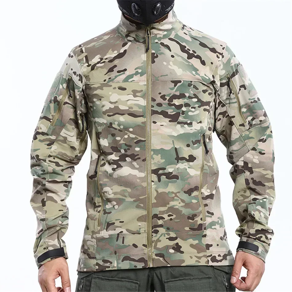 2.0 خفيفة الوزن مقاوم للماء سترة التكتيكية للمشي لمسافات طويلة في الهواء الطلق متعددة جيوب معطف العمل ربيع الخريف تمتد كامو تسلق الملابس