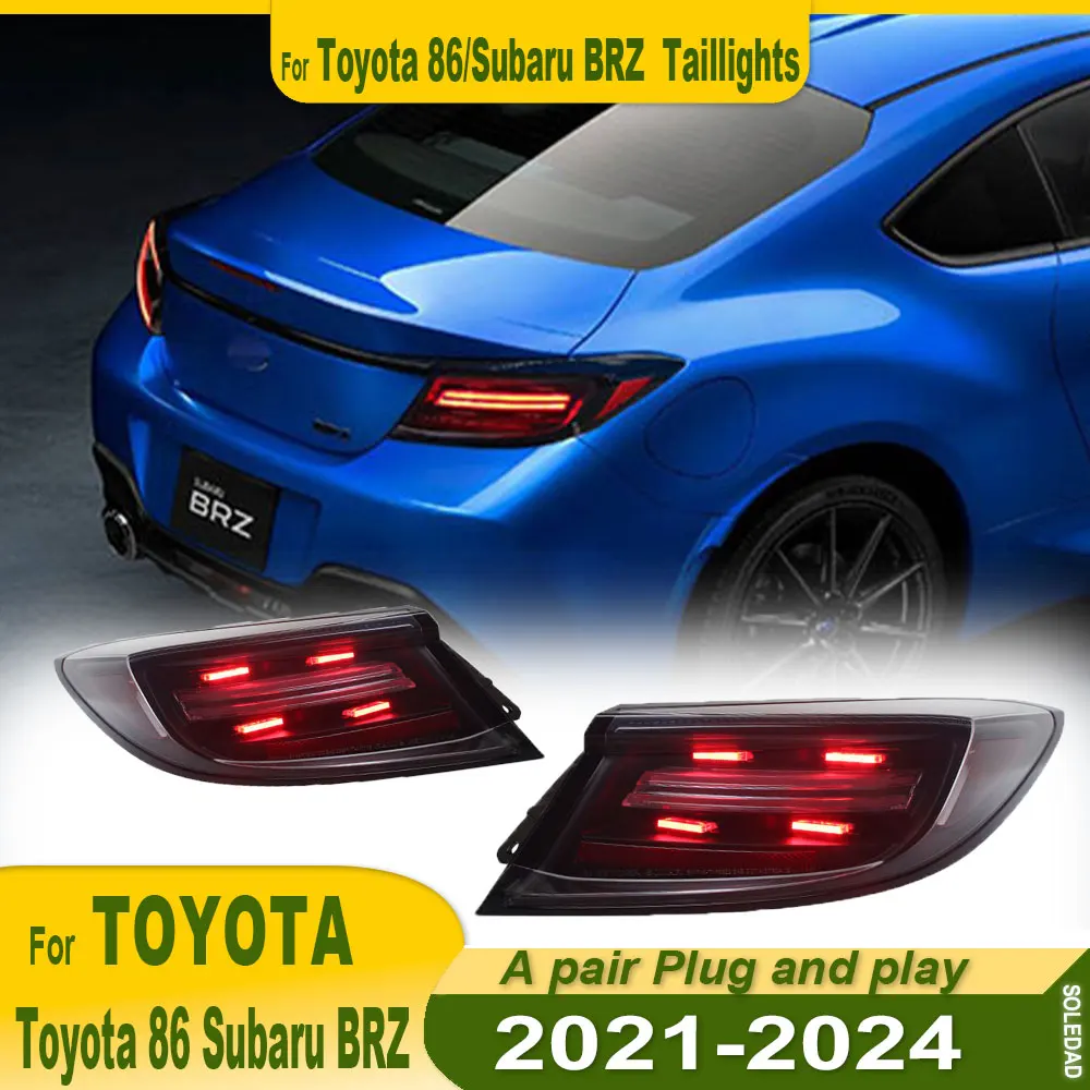 

Задние фонари для Toyota GR86/Subaru BRZ 2020-2024, новый стиль, светодиодные, с динамическим указателем поворота, комплект.