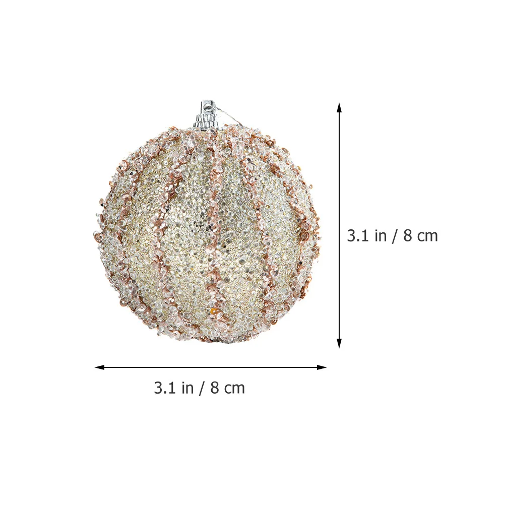 

6Pcs Xmas Tree Hanging Decors Christmas Ball Ornaments Chic Design Safe for Party Christmas Tree Hanging Ornaments