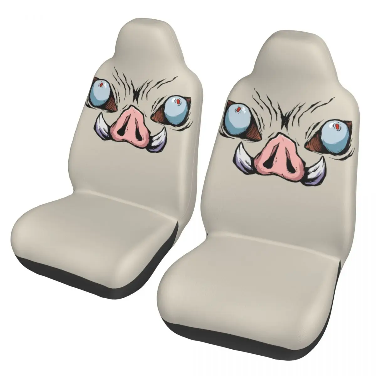 Demons Pig Face Universal Car Seat Cover Auto Interior AUTOYOUTH Slayers K-Kimetsu Anime Car Seat Covers Polyester Car Styling