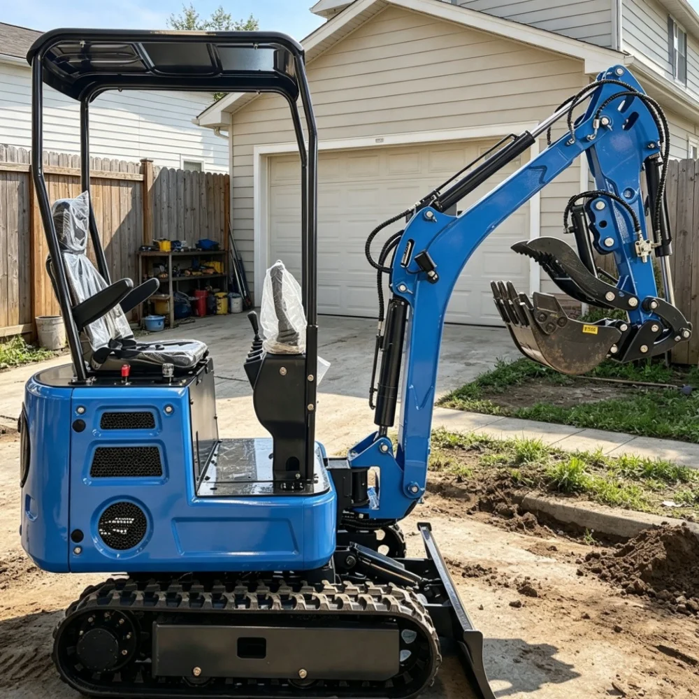 1Ton Mini Excavator 1000kg Open Canopy Digger CE Euro5 Mini‑excavatrice Mini Excavadora Compact Narrow Site Work