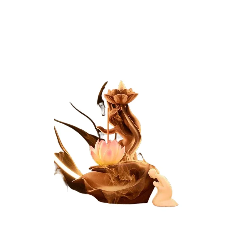 

Chinese Zen backflow incense burner bergamot lamp ornament creative entrance home living room office sandalwood