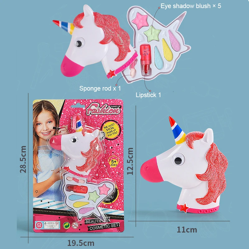 Jouets de maquillage de simulation de princesse pour filles, maison de jeu, cosmétiques pour enfants, rouge à lèvres, ensemble de fard à barrage, fête pour enfants, jeu de cosplay