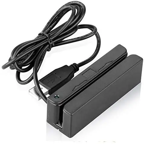 USB Swipe Mini Card Reader 3 Tracks for POS System Cashier Register Quickbook