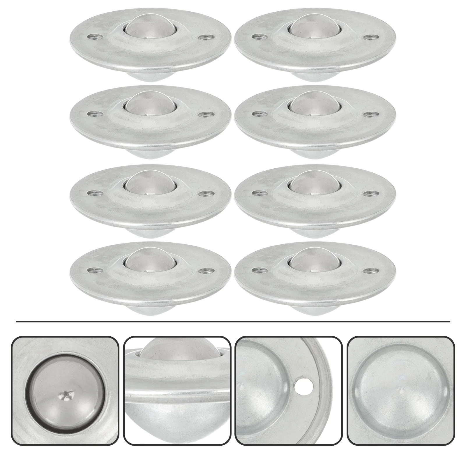 8pcs Steel Ball Transfer Bearing Unit Universal Wheel For Furniture Replacement Casters 360 Degree Swivel Roller Bearings Heavy