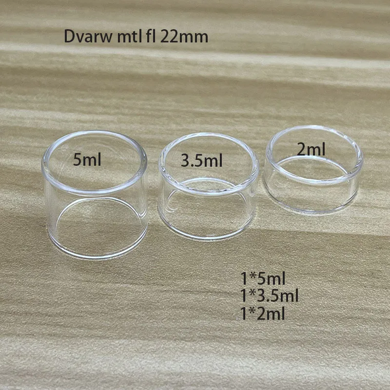 Dvarw 투명 스트레이트 교체 유리 튜브, 투명 탱크, 22mm, 24mm, MTL/FL 2/3.5 ml, 5 ml, 6ml, Dvarw mtl fl 액세서리