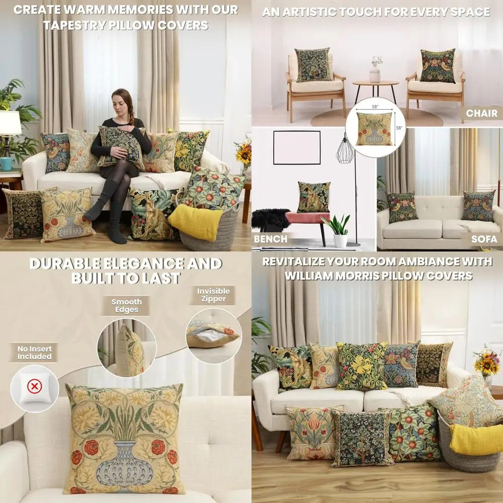

Желтые декоративные наволочки в стиле бохо, 18x18 дюймов, из хлопковой ткани, для декора гостиной и спальни