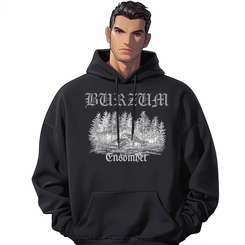 

Cute Women's Hoodies Burzum Ensomhet Casual Hoodies Round Neck Long Sleeve Funny Hoodies Labor Day
