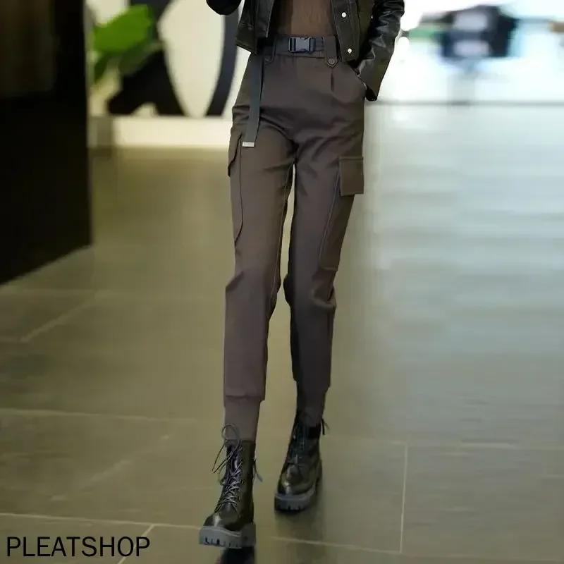 طويل قلم رصاص الحريم السراويل النسائية الكورية موضة Y2k الشارع الشهير حجم واحد G الكلاسيكية الجمالية عادية عالية الجودة السراويل النسائية