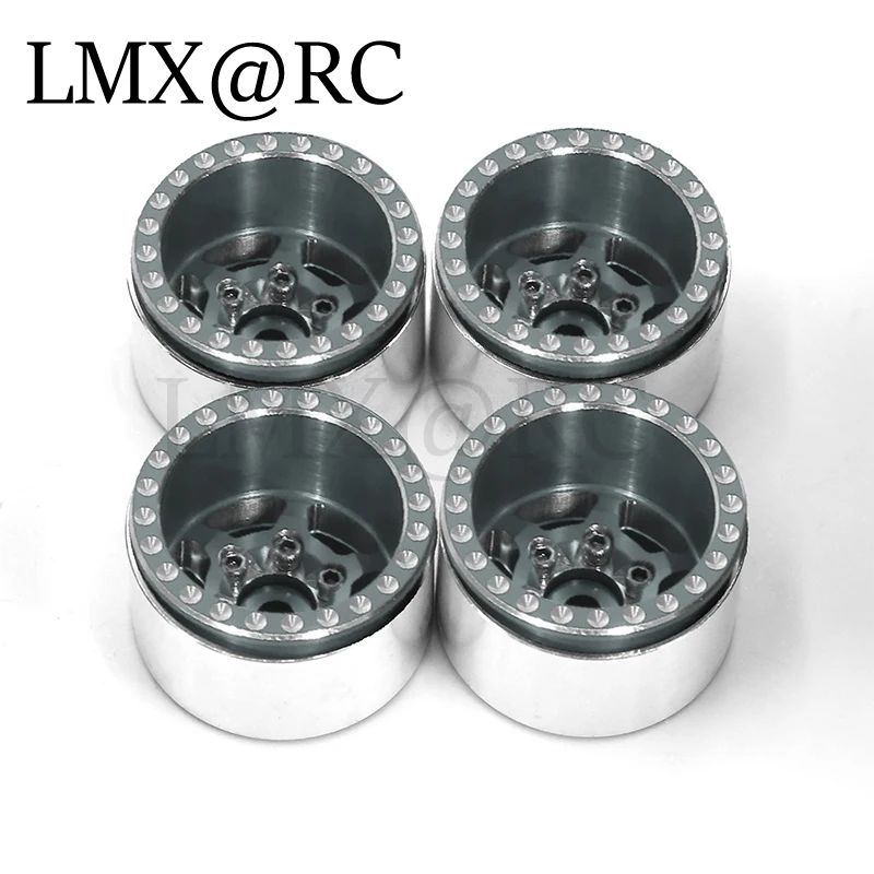 Metal Beadlock Hub Roda para RC Crawler Car, Roda Rim, Peças de Atualização, Acessórios, TRX4M, SCX24, AX24, 1, 18, 1, 24, 1.0 ", 4pcs