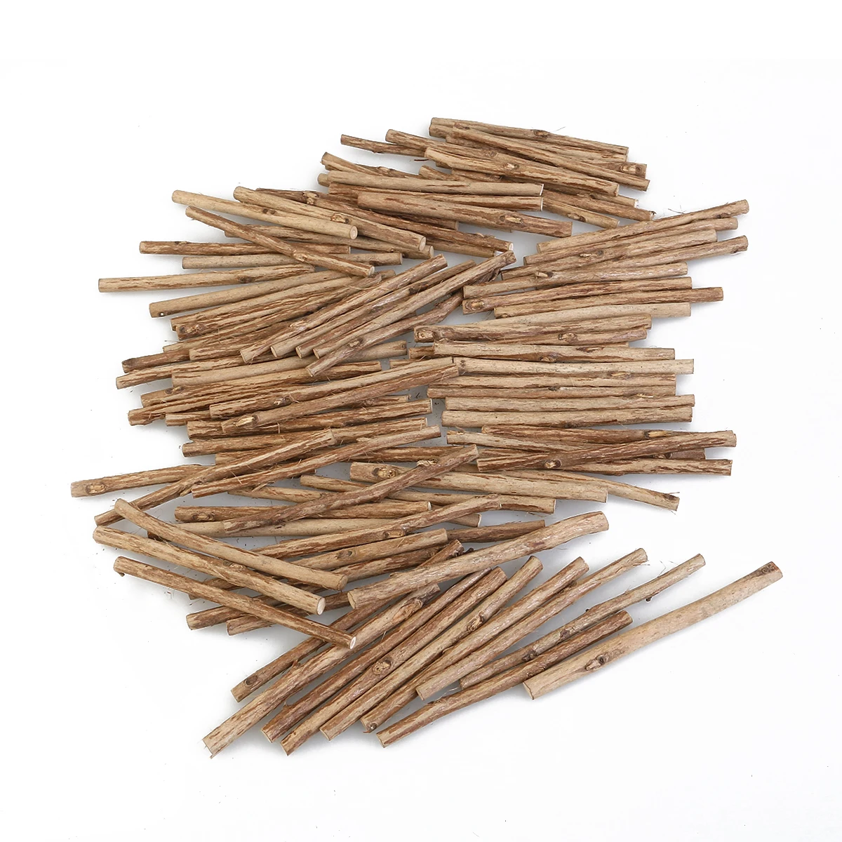 

100pcs 10CM Long 0.5-0.8CM in Diameter Tea Tree Wood Log Sticks for DIY Crafts Photo Props (Wood Color)