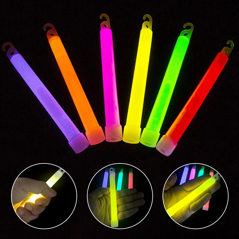 20/10Pcs LED Glow Sticks 6 Inch Glow Light Sticks DIY Bracelet Necklace Wedding Decor Outdoor Camping Hiking Survival Equipment