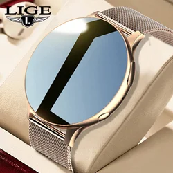 LIGE 2026 NFC Smart Watch Lady Support Recording 1G Local Music Playback Bluetooth Answer Call Watch Women Waterproof Smartwatch