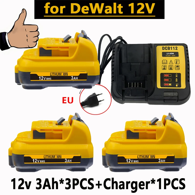 Voor DEWALT DW089LG 12V Laser Level batterij. Voor Dewalt 12V batterij DCB120 DCB124 DCD701F2 Elektrisch gereedschap/Laser Level