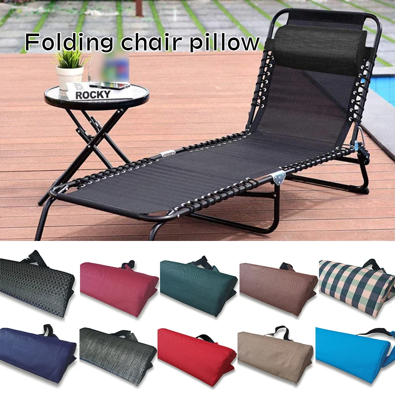 

Recliner Headrest Beach Folding Chairs Teslin Pad Pillow Garden Backyard Picnic Lounge Chair Head Backrest Cushion Adjustable