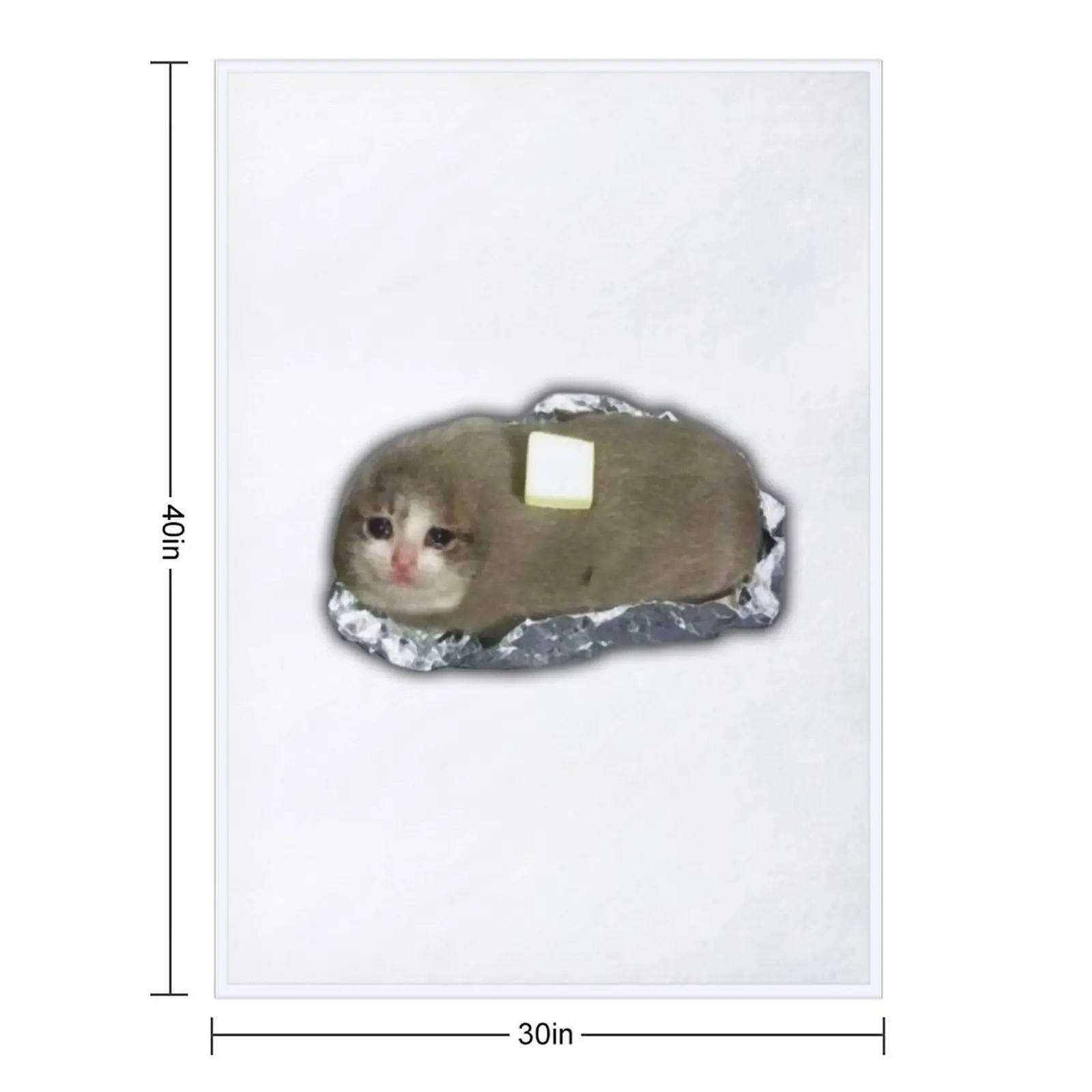 sad potato cat with butter Throw Blanket Beautifuls valentine gift ideas Luxury Throw Warm Blankets
