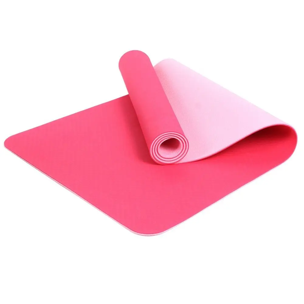 Sports Anti-skid Yoga Mat TPE Double Sided Pilates Mat Foldable Non-slip Fitness Mat Yoga