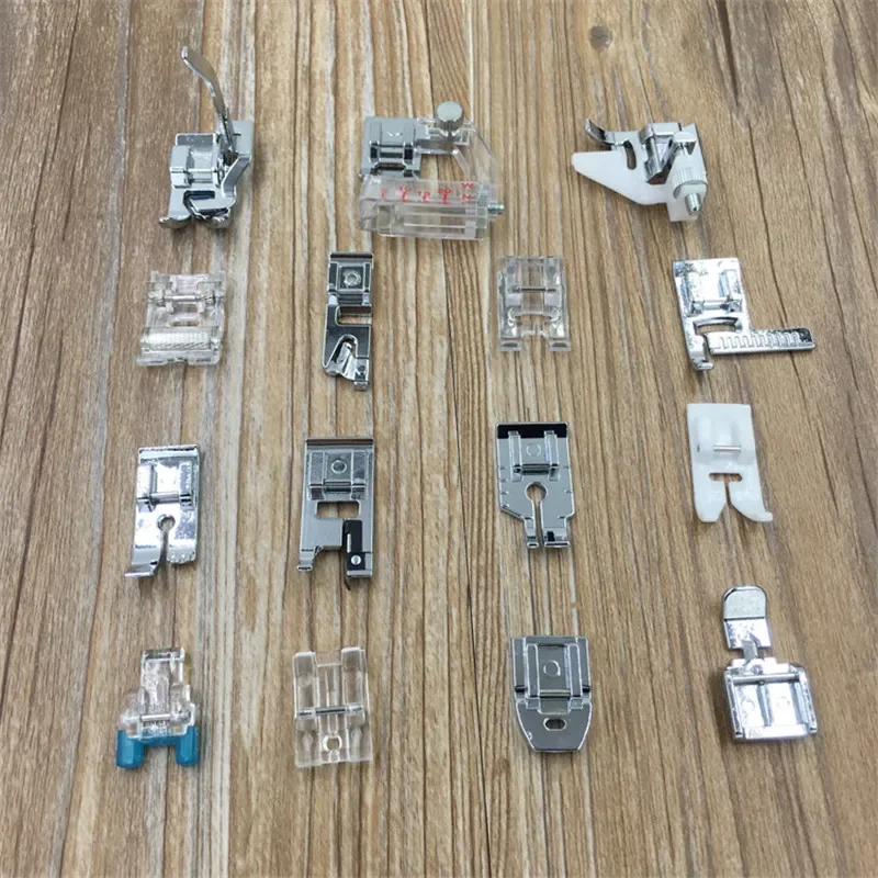 11Pcs/set Domestic Sewing Machine Accessories Presser Foot Feet Kit Set Hem Foot Spare Parts for Brother Singer Janome with Bag