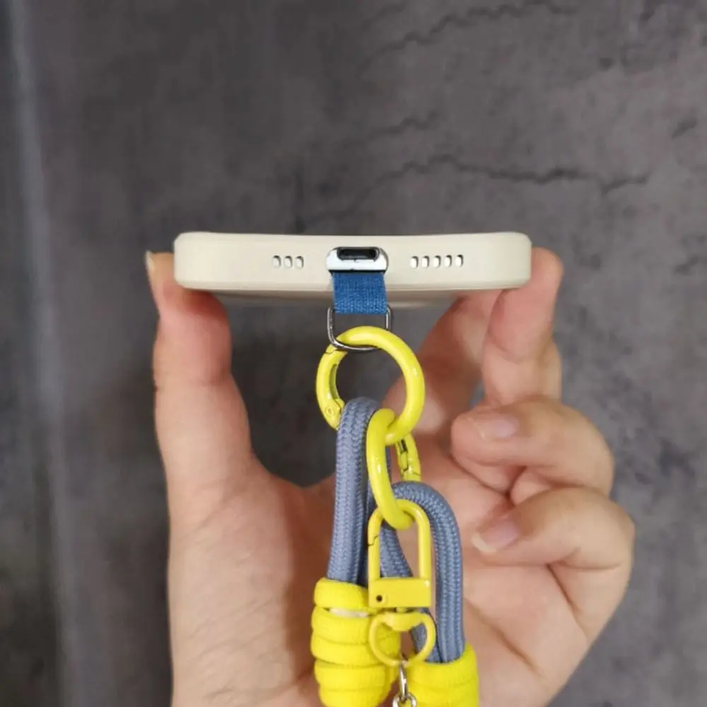 

Ремешок для мобильного телефона с защитой от намотки, съемный ремешок для телефона через плечо, подвесной на шею, смелая веревочная цепочка для мобильного телефона для мужчин и женщин