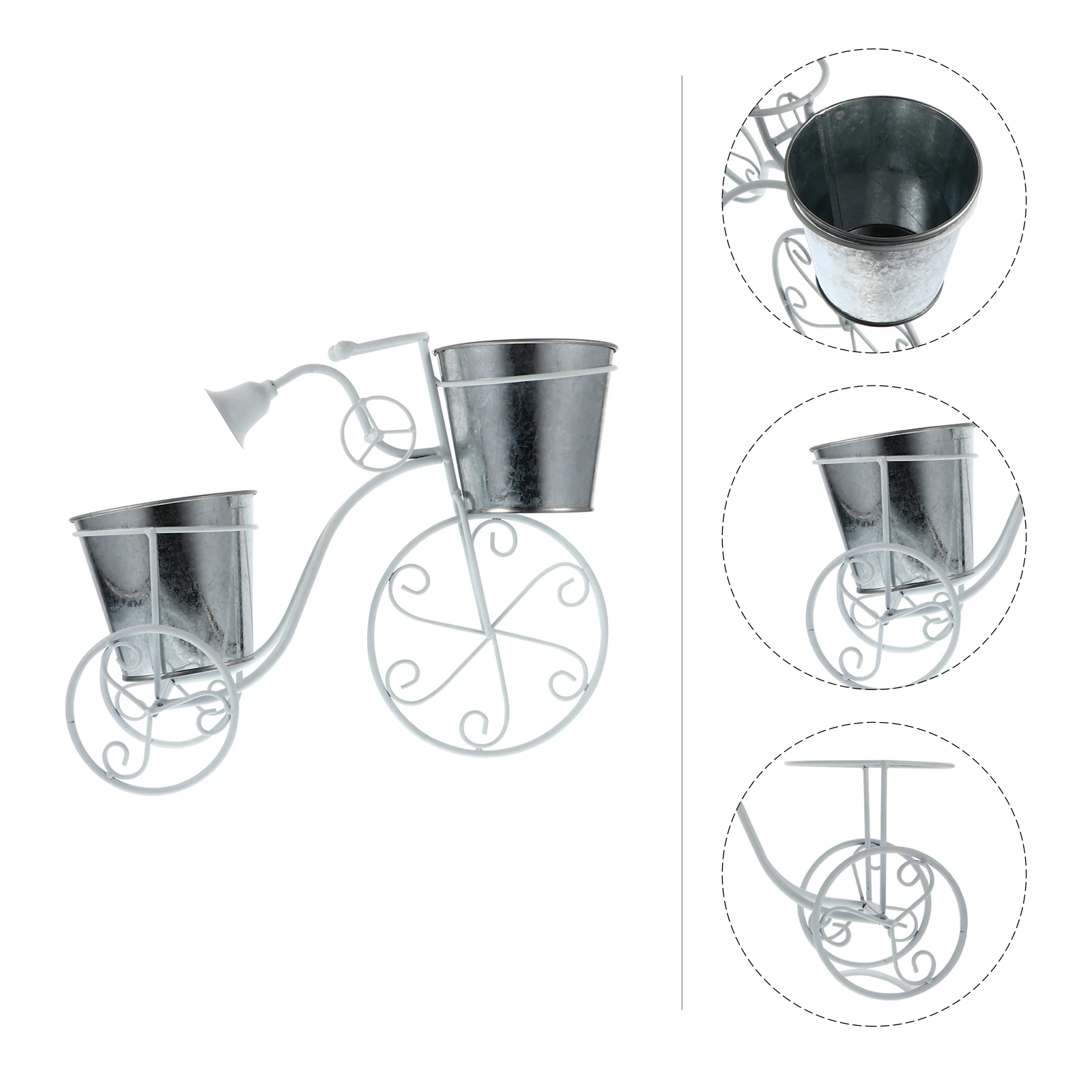 1 قطعة رف أحواض زهور الدراجة الحديد شكل الدراجة حامل النبات لحامل العصارة ديكور المنزل مكتب حديقة الديكور #2